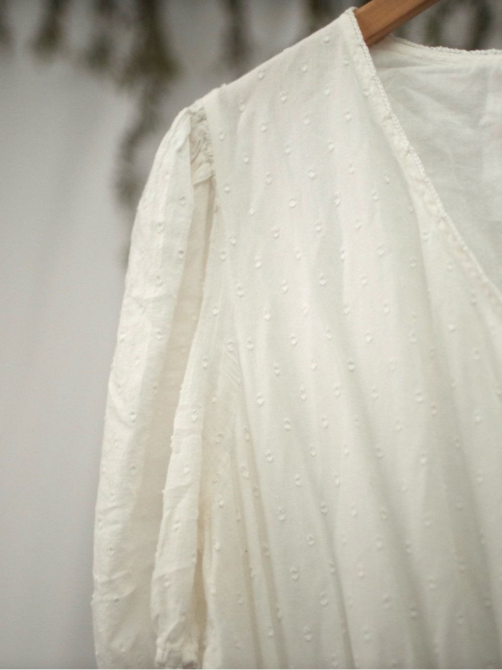 JessaKae XL Cotton White Faux Wrap Midi Dress with Elastic & Tie Waist - Picture 5 of 9